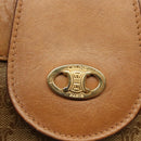 CELINE Macadam Canvas Tote Bag PVC Beige Gold Auth 136444-18