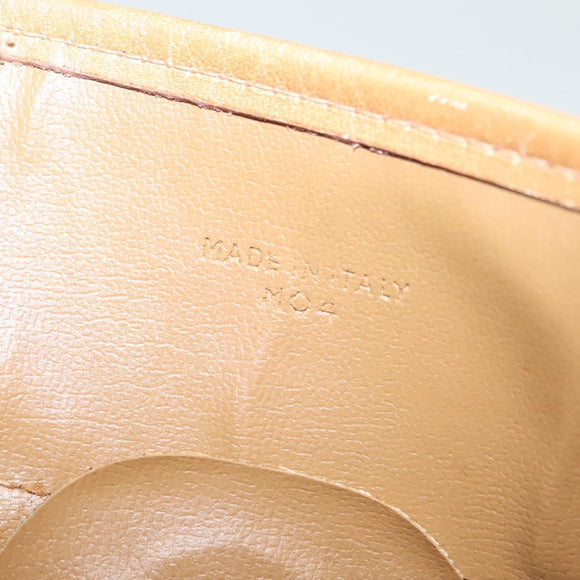 CELINE Macadam Canvas Tote Bag PVC Beige Gold Auth 136444