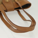 CELINE Macadam Canvas Tote Bag PVC Beige Gold Auth 136444-8