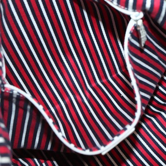 GUCCI Abbey Tote Bag Canvas Navy Gold 141472 Auth 136452