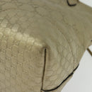 GUCCI GG Canvas Guccissima Hand Bag Leather 2way Gold 353120 Auth 136453-10