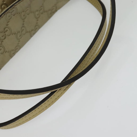 GUCCI GG Canvas Guccissima Hand Bag Leather 2way Gold 353120 Auth 136453