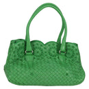 BOTTEGA VENETA INTRECCIATO Hand Bag Leather Green 156586 Auth 136456V-1