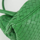 BOTTEGA VENETA INTRECCIATO Hand Bag Leather Green 156586 Auth 136456V-8