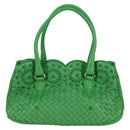 BOTTEGA VENETA INTRECCIATO Hand Bag Leather Green 156586 Auth 136456V-13