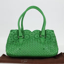 BOTTEGA VENETA INTRECCIATO Hand Bag Leather Green 156586 Auth 136456V-12