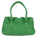 BOTTEGA VENETA INTRECCIATO Hand Bag Leather Green 156586 Auth 136456V-2