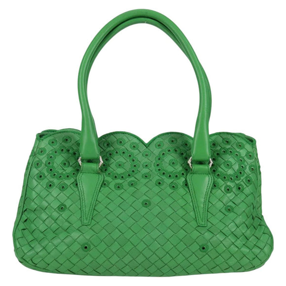 BOTTEGA VENETA INTRECCIATO Hand Bag Leather Green 156586 Auth 136456V