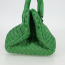 BOTTEGA VENETA INTRECCIATO Hand Bag Leather Green 156586 Auth 136456V-3
