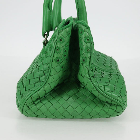 BOTTEGA VENETA INTRECCIATO Hand Bag Leather Green 156586 Auth 136456V