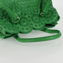 BOTTEGA VENETA INTRECCIATO Hand Bag Leather Green 156586 Auth 136456V-6