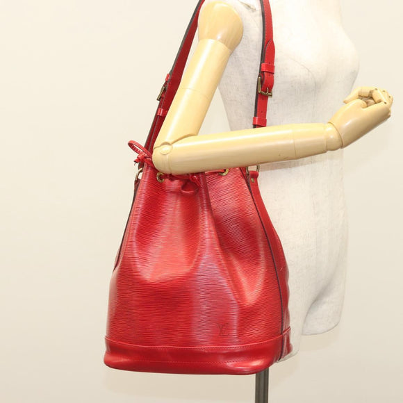 LOUIS VUITTON Epi Noe Shoulder Bag Red M44007 LV Auth 136463