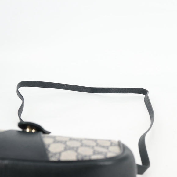 GUCCI GG Supreme Sherry Line Shoulder Bag PVC Navy Gold 72 02 024 Auth 136472