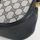 GUCCI GG Supreme Sherry Line Shoulder Bag PVC Navy Gold 72 02 024 Auth 136472-13