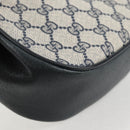 GUCCI GG Supreme Sherry Line Shoulder Bag PVC Navy Gold 72 02 024 Auth 136472-14