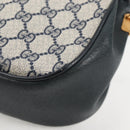 GUCCI GG Supreme Sherry Line Shoulder Bag PVC Navy Gold 72 02 024 Auth 136472-15