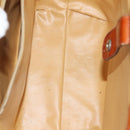 Salvatore Ferragamo Straw Bag Hand Bag Raffia Brown Gold Auth 136476-14