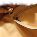 Salvatore Ferragamo Straw Bag Hand Bag Raffia Brown Gold Auth 136476-19