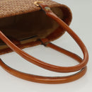 Salvatore Ferragamo Straw Bag Hand Bag Raffia Brown Gold Auth 136476-7