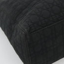 Christian Dior Lady Dior Canage Hand Bag Nylon Black Gold Auth 136477-11