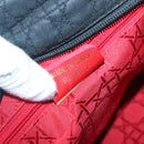 Christian Dior Lady Dior Canage Hand Bag Nylon Black Gold Auth 136477-21