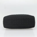 Christian Dior Lady Dior Canage Hand Bag Nylon Black Gold Auth 136477-9