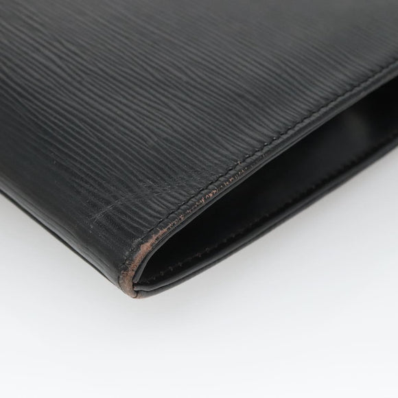 LOUIS VUITTON Epi Jena Clutch Bag Black M52722 LV Auth 136480