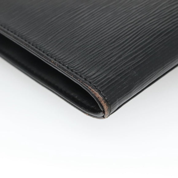 LOUIS VUITTON Epi Jena Clutch Bag Black M52722 LV Auth 136480