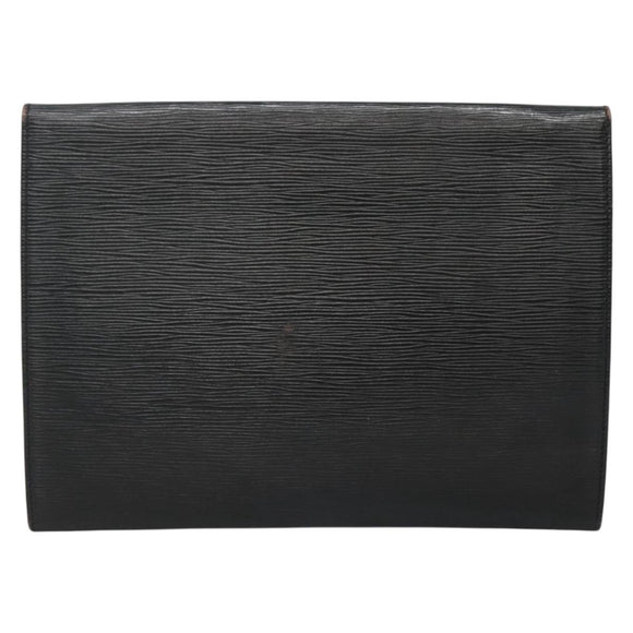 LOUIS VUITTON Epi Jena Clutch Bag Black M52722 LV Auth 136480