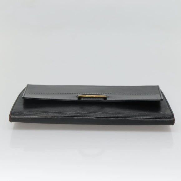 LOUIS VUITTON Epi Jena Clutch Bag Black M52722 LV Auth 136480