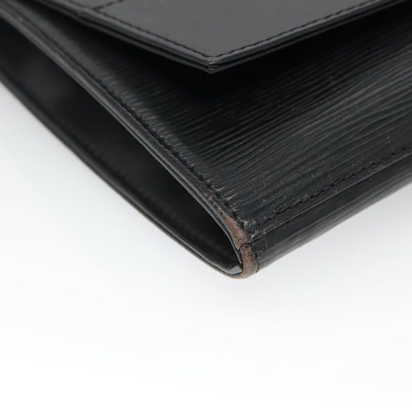 LOUIS VUITTON Epi Jena Clutch Bag Black M52722 LV Auth 136480