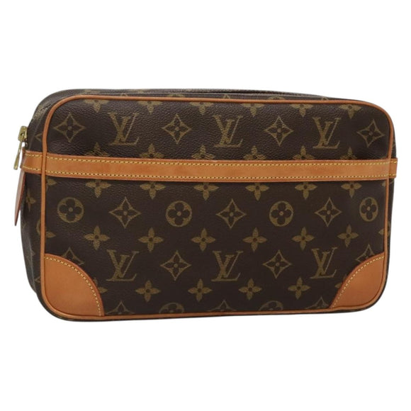 LOUIS VUITTON Monogram Compiegne 28 Clutch Tasche M51845 LV Auth 136485A