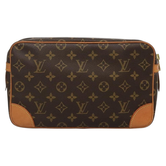 LOUIS VUITTON Monogram Compiegne 28 Clutch Tasche M51845 LV Auth 136485A