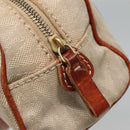 VALENTINO Hand Bag Canvas Gold Beige Auth 136492-10