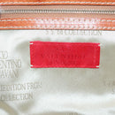 VALENTINO Hand Bag Canvas Gold Beige Auth 136492-17
