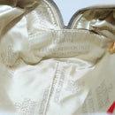 VALENTINO Hand Bag Canvas Gold Beige Auth 136492-19