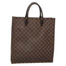 LOUIS VUITTON Damier Ebene Sac Plat Hand Bag N51140 LV Auth 136498-1