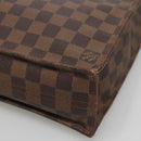 LOUIS VUITTON Damier Ebene Sac Plat Hand Bag N51140 LV Auth 136498-10