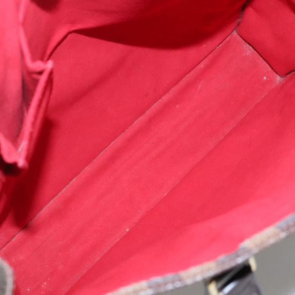 LOUIS VUITTON Damier Ebene Sac Plat Hand Bag N51140 LV Auth 136498