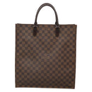 LOUIS VUITTON Damier Ebene Sac Plat Hand Bag N51140 LV Auth 136498-2
