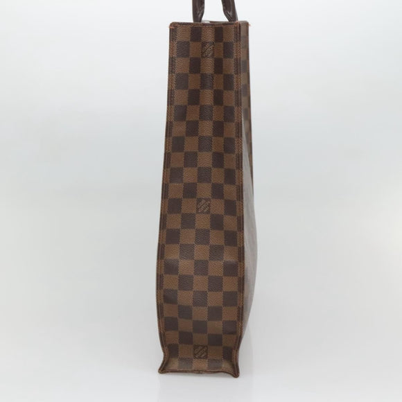 LOUIS VUITTON Damier Ebene Sac Plat Hand Bag N51140 LV Auth 136498