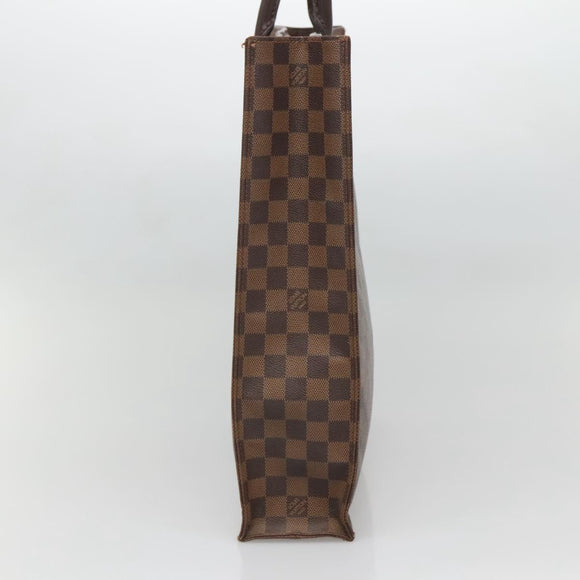 LOUIS VUITTON Damier Ebene Sac Plat Hand Bag N51140 LV Auth 136498