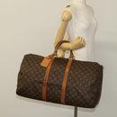 LOUIS VUITTON Monogram Keepall 55 Boston Bag M41424 LV Auth 136505-22