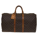 LOUIS VUITTON Monogram Keepall 55 Boston Bag M41424 LV Auth 136505-13