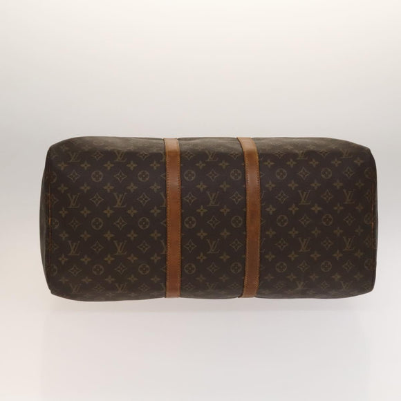 LOUIS VUITTON Monogram Keepall 55 Boston Bag M41424 LV Auth 136505