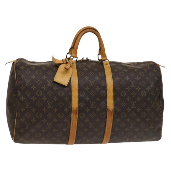 LOUIS VUITTON Monogram Keepall 55 Boston Bag M41424 LV Auth 136519