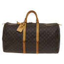 LOUIS VUITTON Monogram Keepall 55 Boston Bag M41424 LV Auth 136519-13