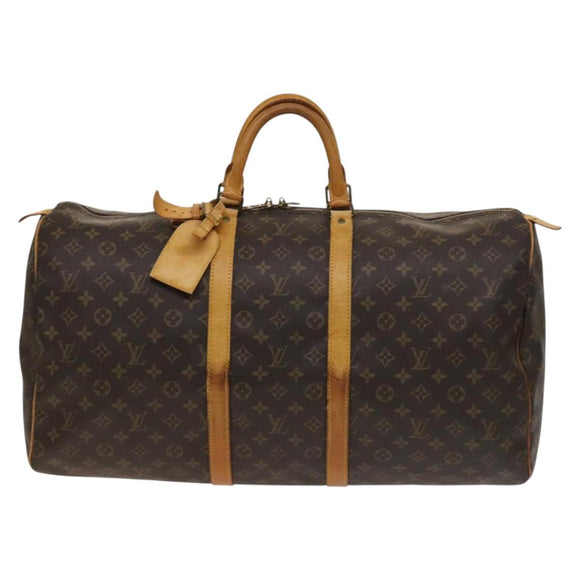 LOUIS VUITTON Monogram Keepall 55 Boston Bag M41424 LV Auth 136519