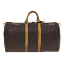 LOUIS VUITTON Monogram Keepall 55 Boston Bag M41424 LV Auth 136519-2
