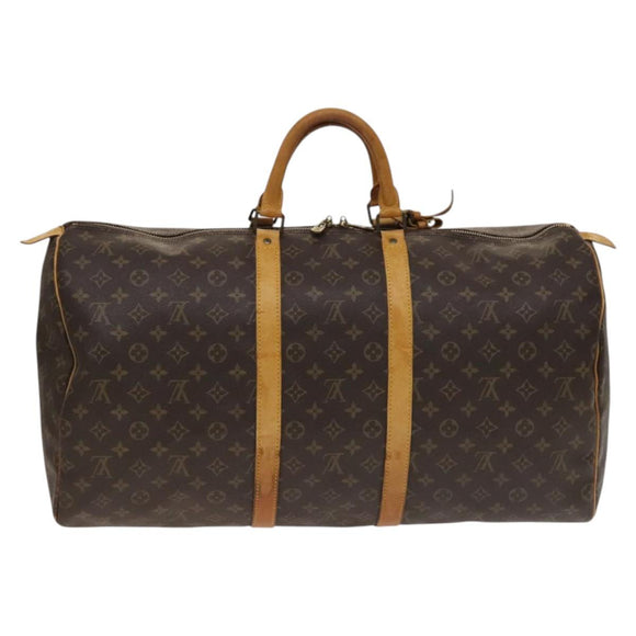 LOUIS VUITTON Monogram Keepall 55 Boston Bag M41424 LV Auth 136519